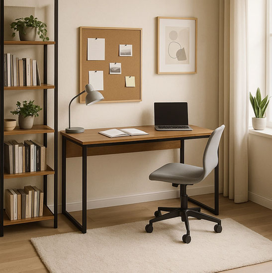 wizualizacja biurka do nauki