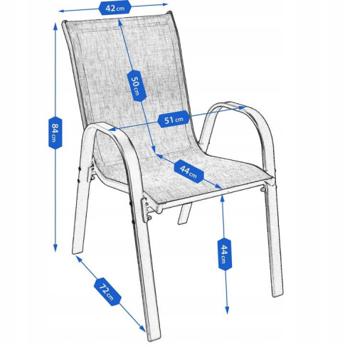Wymiary krzesła Eljoh