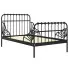 Czarne metalowe łóżko rosnące z dzieckiem 80x130/200 cm - Kasja