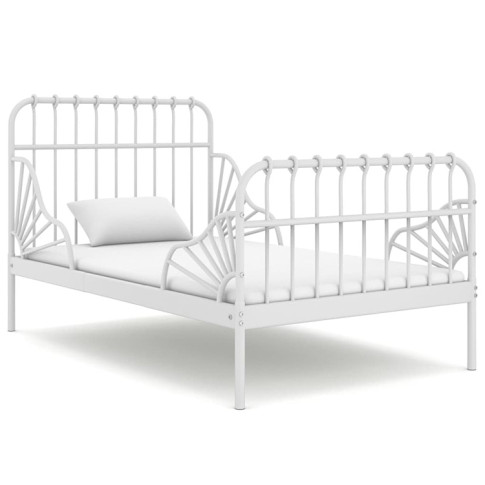 Białe łóżko metalowe Welix