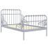 Szare metalowe łóżko dziecięce rozsuwane 80x130/200 cm - Welix