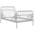 Szare metalowe łóżko pojedyncze Welix