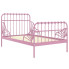Różowe metalowe łóżko młodzieżowe 80x130/200 cm - Welix