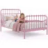 Różowe metalowe łóżko rosnące z dzieckiem 80x130/200 cm Kasja