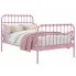 Różowe metalowe łóżko rosnące z dzieckiem Kasja