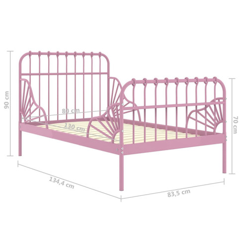 Wymiary różowego łóżka Welix