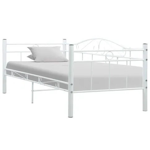 Białe pojedyncze łóżko Davin