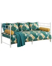 Białe metalowe łóżko rozkładane 90x200 cm - Delkis w sklepie Edinos.pl