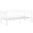 Białe metalowe łóżko rozkładane 90x200 cm - Delkis