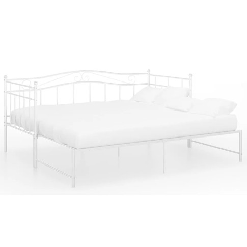 Białe łóżko loftowe Unis