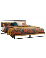 Czarne metalowe łóżko małżeńskie 160x200 cm - Zana w sklepie Edinos.pl