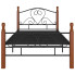 Czarne pojedyncze łóżko Onel