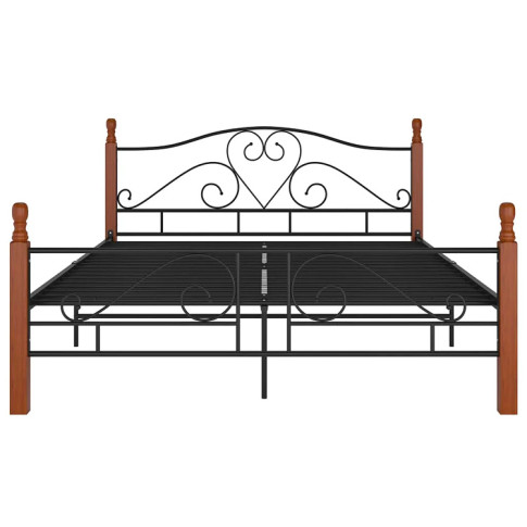 Czarne łóżko z metalu Onel