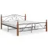 Czarne łózko z metalu Onel