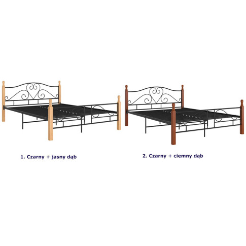 Dostępna kolorystyka łóżek metalowych Onel