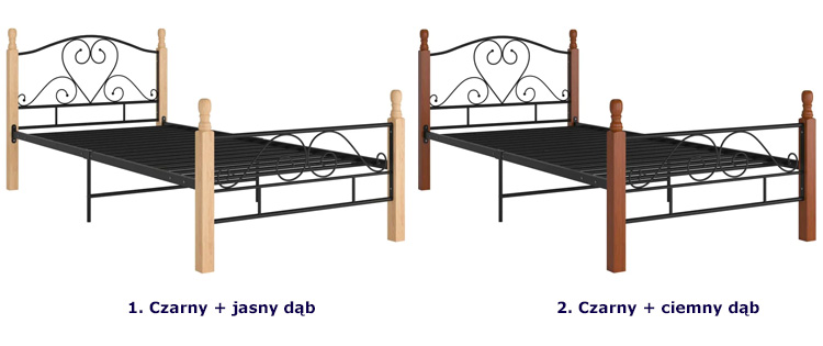 Dostępne kolory łóżka Dexir