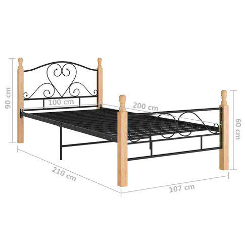 Wymiary łóżka Onel 100 cm