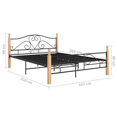 Wymiary łóżka metalowego 160 cm