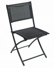Czarne składane krzesło ogrodowe - Oweris 3X w sklepie Edinos.pl