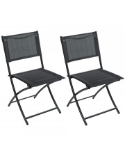 Komplet 2 sztuk składanych krzeseł ogrodowych - Oweris 4X w sklepie Edinos.pl