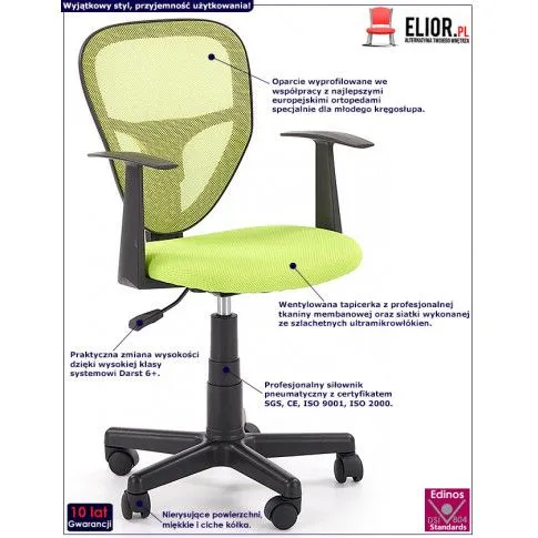 Fotografia Fotel dla dziecka Wazi - zielony z kategorii Siedziska dla dzieci i młodzieży