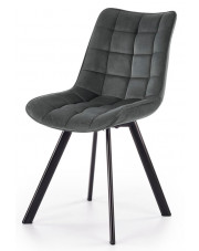 Krzesło pikowane tapicerowane Winston - popielate w sklepie Edinos.pl