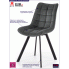 Fotografia Krzesło pikowane tapicerowane Winston - popielate z kategorii Krzesła welurowe szare
