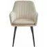 Beżowe metalowe krzesło tapicerowane do salonu Negros 3X
