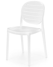 Białe skandynawskie krzesło sztaplowane - Aksel w sklepie Edinos.pl