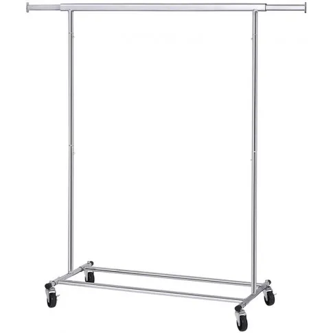 Zdjęcie produktu Metalowy wieszak na 4 kółkach do garderoby - Rubino.