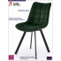 Fotografia Krzesło pikowane Winston - zielone z kategorii Krzesła welurowe zielone