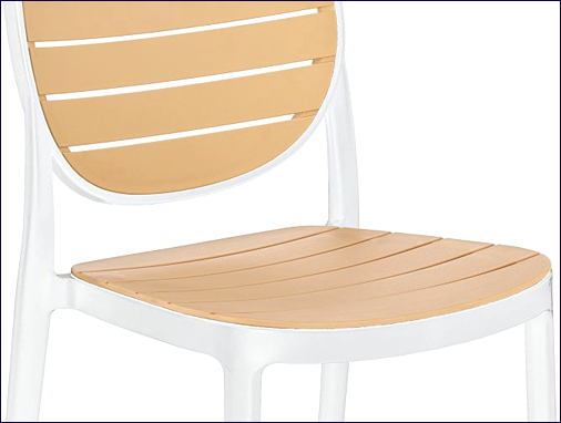 ogrodowe krzesło Aksel biały + naturalny