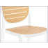 krzesło na taras Aksel biały + naturalny