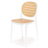 Krzesło sztaplowane biały + naturalny  - Aksel