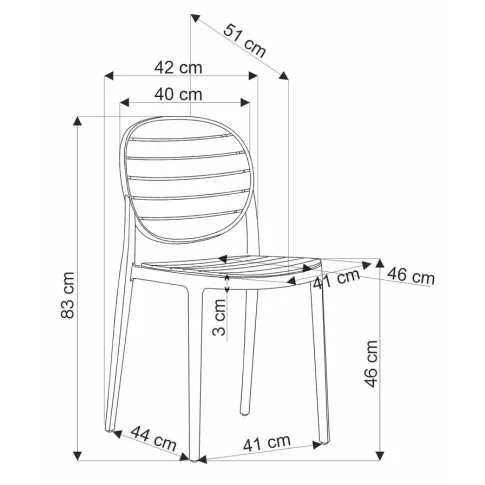 krzesło Aksel wymiary