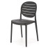 Czarne nowoczesne krzesło sztaplowane - Aksel