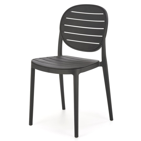 czarne sztaplowane krzesło Aksel