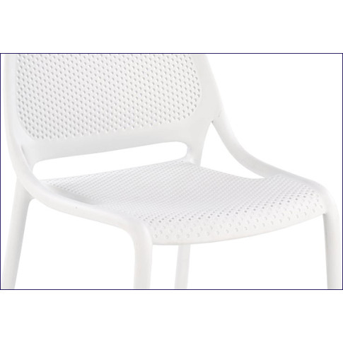 białe ażurowe krzesło tarasowe Olav 3X