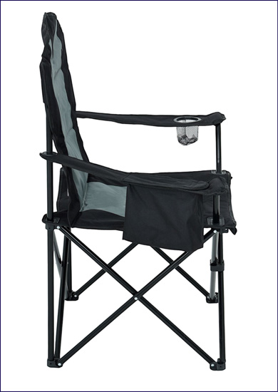 Krzesło kempingowe Krebri czarny+szary