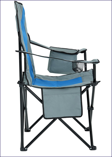 Krzesło kempingowe Krebri szary+niebieski