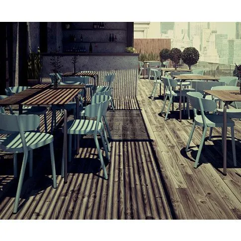 Zdjęcie stylowe krzesło Osta błękitne na taras | Edinos.pl