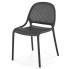 Czarne ażurowe krzesło sztaplowane - Olav 3X