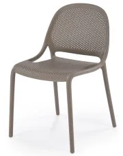 Nowoczesne sztaplowane krzesło khaki - Olav 3X