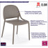 sztaplowane krzesło kolor khaki Olav 3X