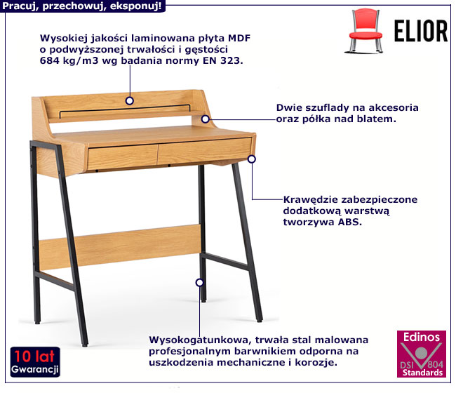 Małe biurko z nadstawką młodzieżowe Kikki