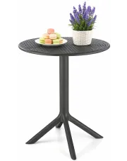 Czarny ażurowy stolik ogrodowy - Perso 4X w sklepie Edinos.pl