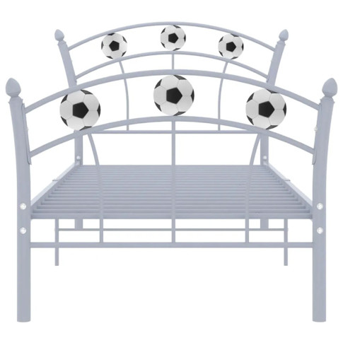 Szare metalowe łóżko Ronaldo