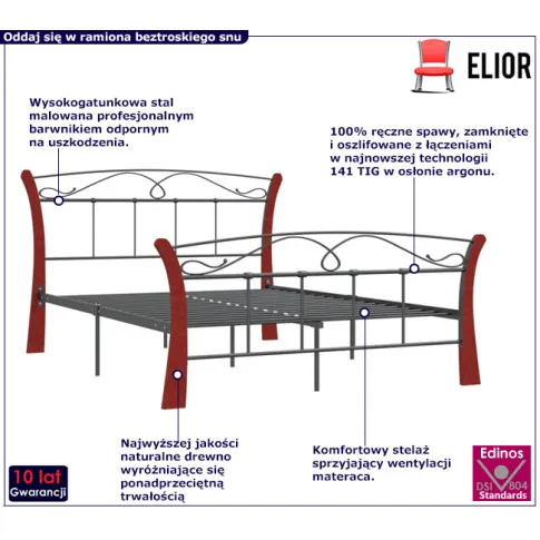 Łóżko metalowe vintage  Elistro
