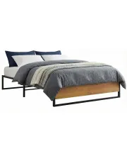Czarne metalowe łóżko industrialne 100x200 cm - Glider w sklepie Edinos.pl
