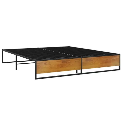 Czarne metalowe łóżko Fervix